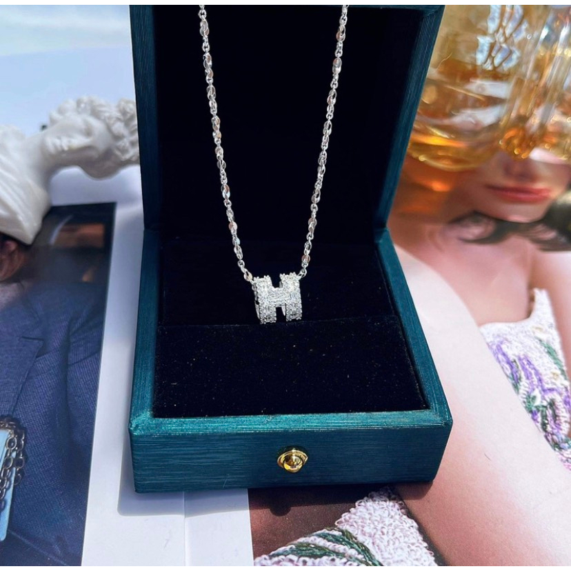 Dây truyền chữ H bạc đính đá sang chảnh thời trang [ VCTT160 ] | BigBuy360 - bigbuy360.vn
