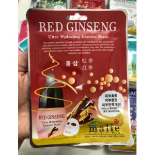 Combo 10 mặt nạ hàn quốc nhân sâm đỏ malie red ginseng ultra hydrating essence mask