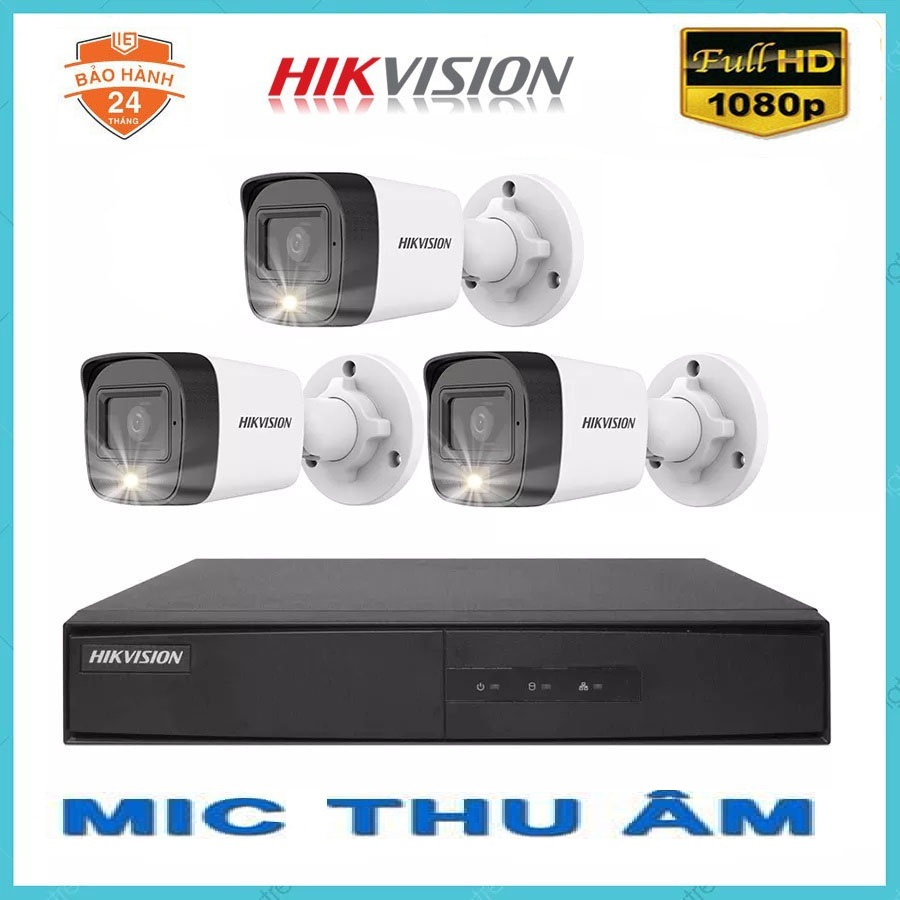 Bộ camera giám sát Hikvision 2.0MP, camera có tích hợp thu âm-309CCTV