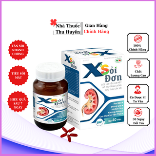Viên uống sỏi thận,sỏi mật X Sỏi Đơn giúp lợi tiểu,lợi mật,đào thải cặn sỏi,hỗ trợ tán sỏi nhanh.