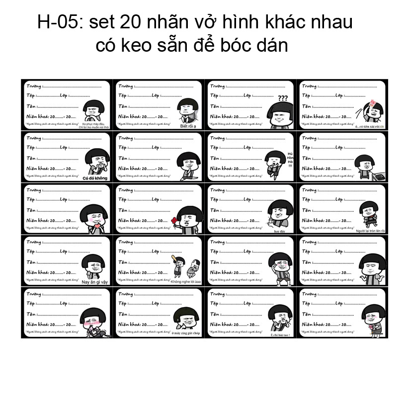 Nhãn vở Troll - đẹp đáng yêu