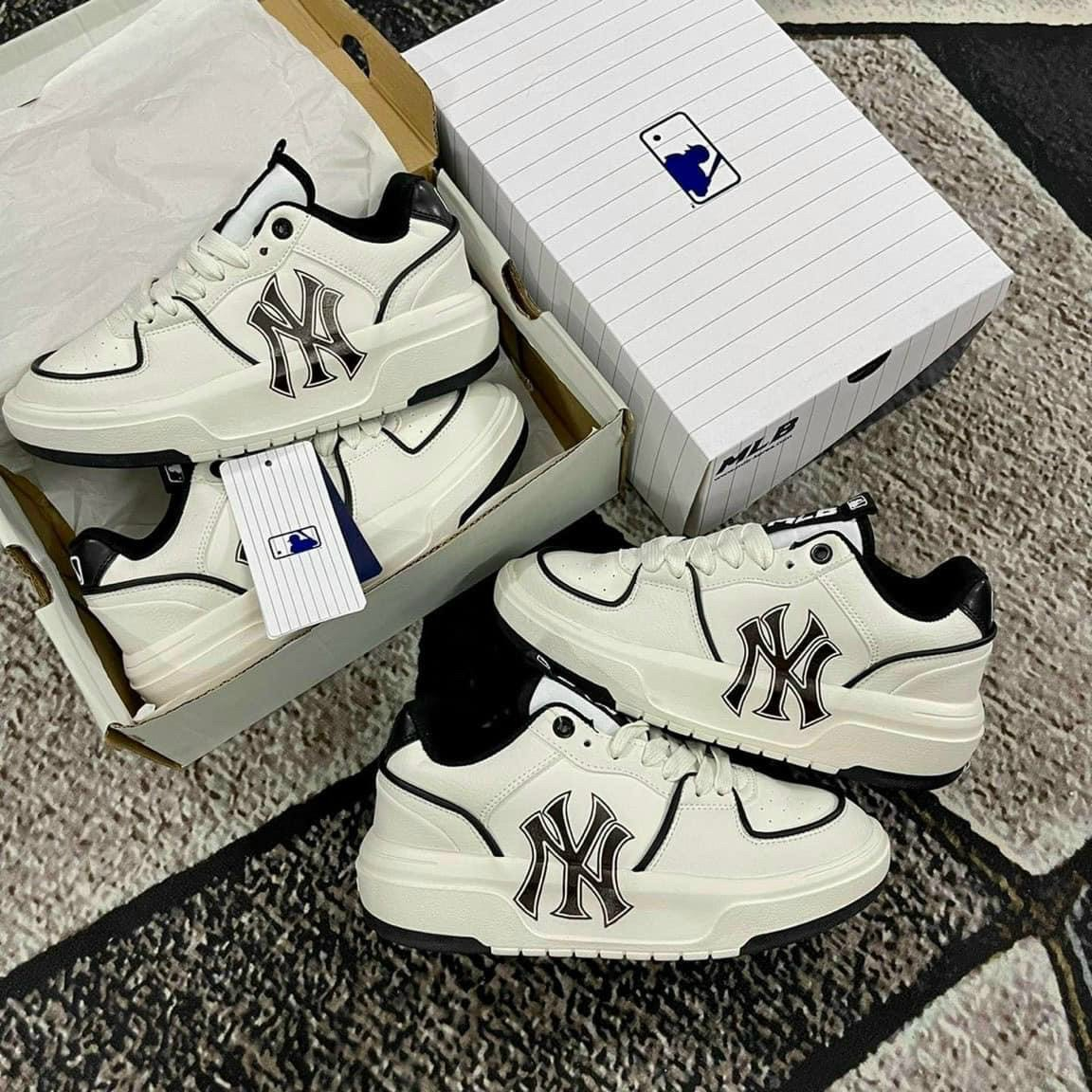Giày MLB Chunky Liner New York Yankees White Black, Giày Sneaker MLB Chunky NY Đen Hàng Chuẩn Full Box | BigBuy360 - bigbuy360.vn