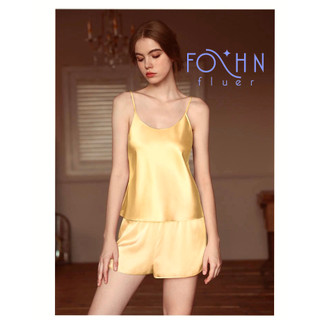 ĐỒ BỘ NGỦ LỤA HAI DÂY CỔ TRÒN - DBFF1L CO TRON