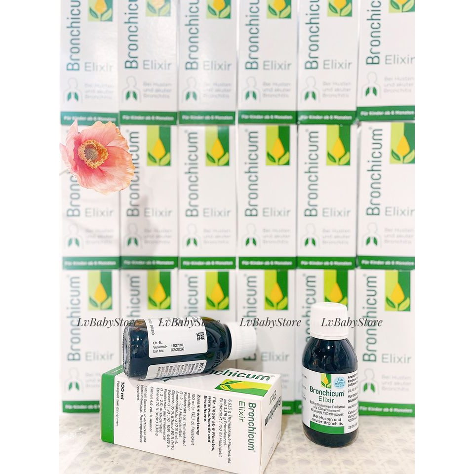 Siro Ho BRONCHICUM Elixir 100ml của Đức giúp giảm đờm và nhầy trong đường hô hấp
