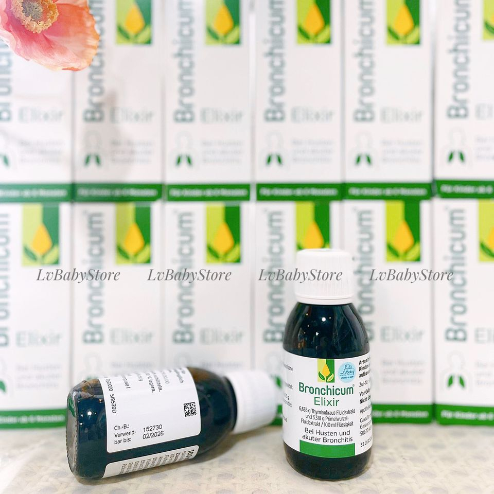 Siro Ho BRONCHICUM Elixir 100ml của Đức giúp giảm đờm và nhầy trong đường hô hấp