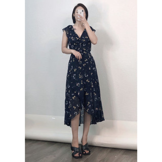 Đầm OASIS cổ V nối lưng bèo
