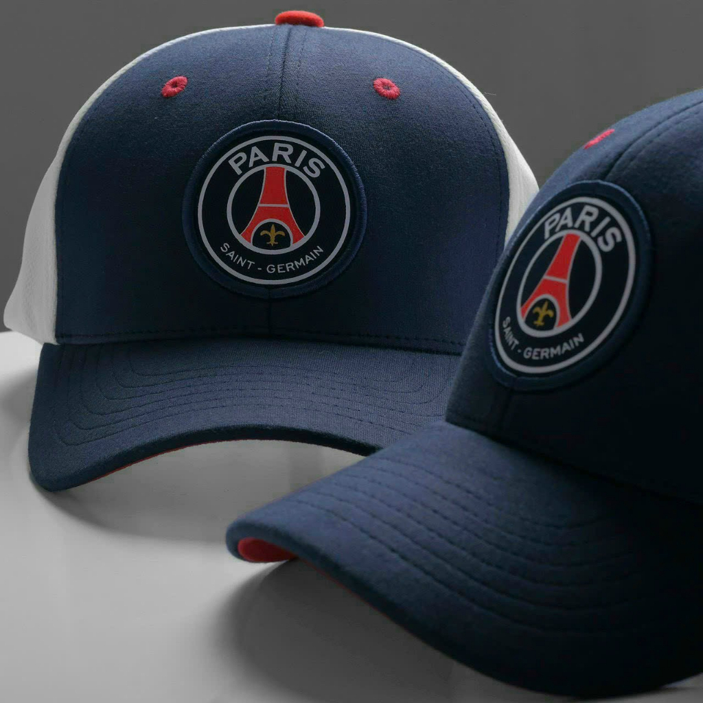 Mũ lưỡi trai clb đá banh PSG chuẩn VNXK Chất Cotton phối lưới thoáng mát full tem - PASIO