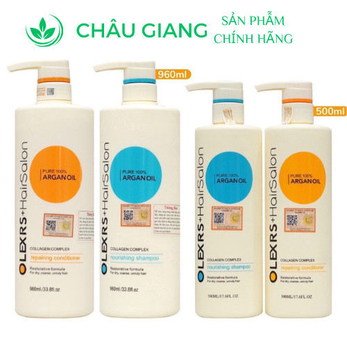 Bộ Gội Xã Ngăn Ngừa Rụng Tóc Olexrs + Hair Salon Puren 100% Argan Oil