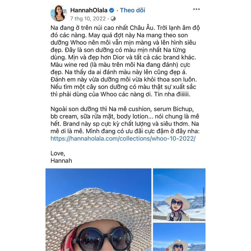 Son dưỡng môi Đông y The history of Whoo màu red fullsize unbox