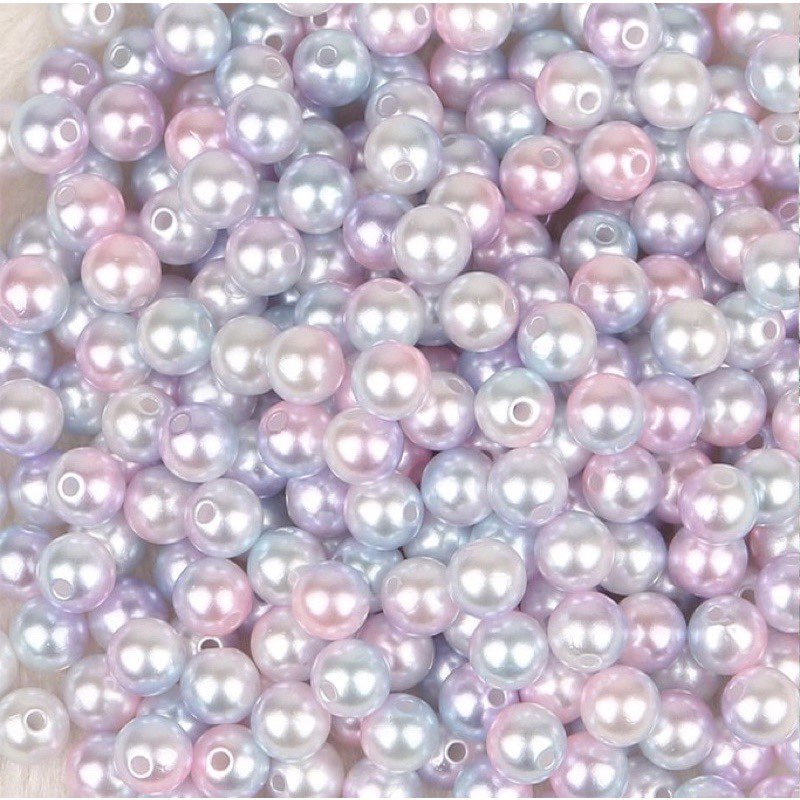 Hạt tròn 4mm nhiều chất liệu, nhiều màu xâu vòng làm trang sức