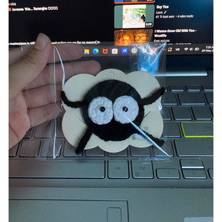 Kẹp tóc bồ hóng handmade