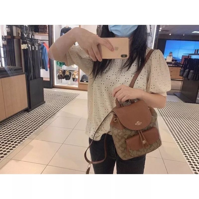 Ba lô C.OACH Pennie Chất da thật màu sắc trẻ trung