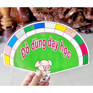 [Trang trí thư viện] Sét Thư viện lớp em Mẫu Quạt kèm băng dính dán tường. Trang trí lớp học, hoặc phòng Thư viện.