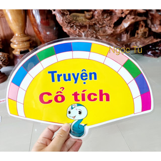 [Trang trí thư viện] Sét Thư viện lớp em Mẫu Quạt kèm băng dính dán tường. Trang trí lớp học, hoặc phòng Thư viện.