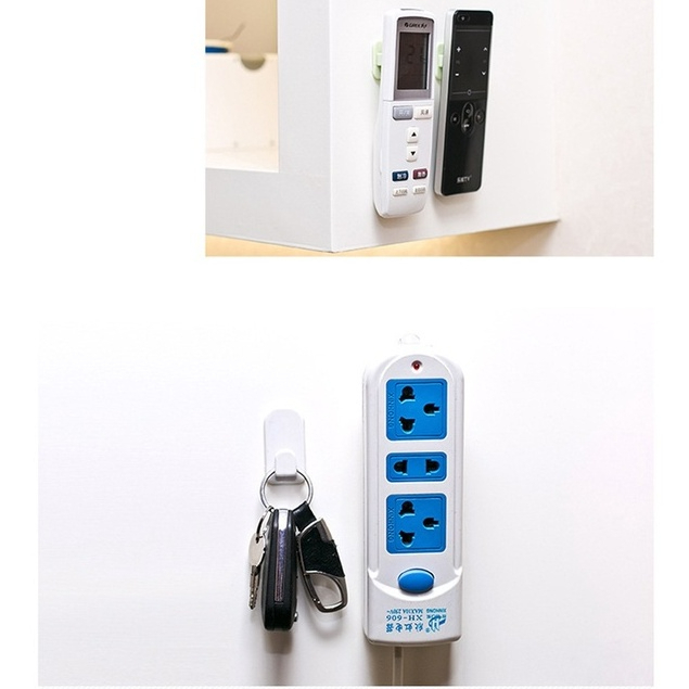 Móc Dán Tường Treo Điều Khiển Móc Gài Set 2c Treo Đồ Đa Năng Nhựa ABS