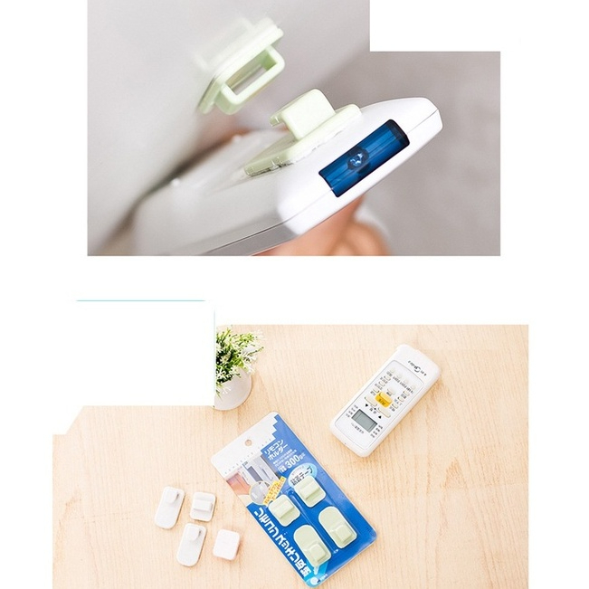 Móc Dán Tường Treo Điều Khiển Móc Gài Set 2c Treo Đồ Đa Năng Nhựa ABS