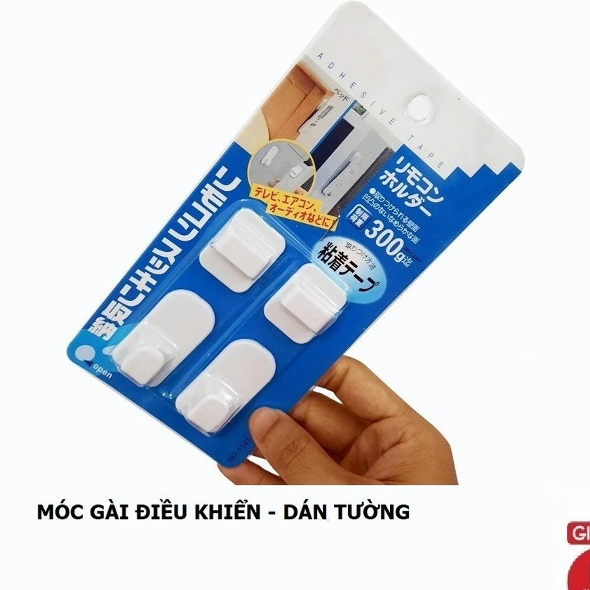 Móc Dán Tường Treo Điều Khiển Móc Gài Set 2c Treo Đồ Đa Năng Nhựa ABS