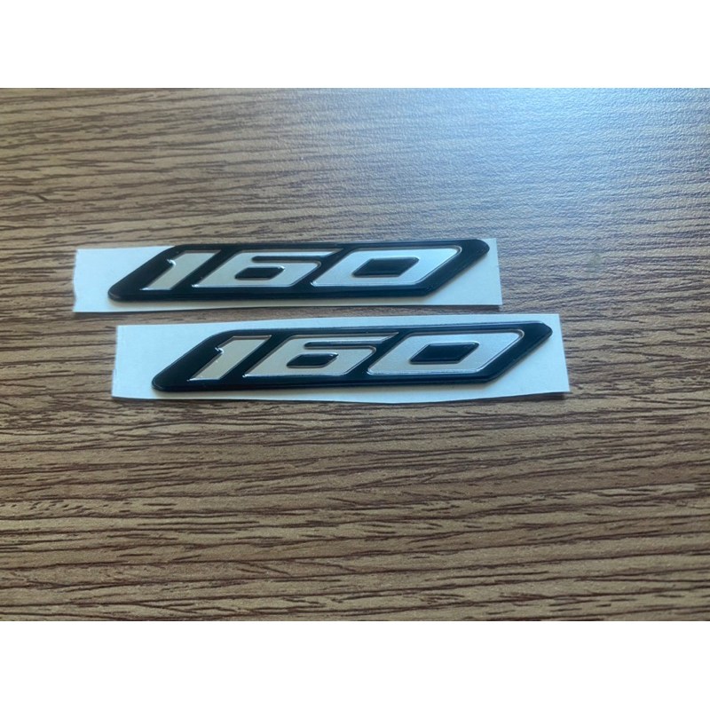 Tem chữ nổi số 160 màu đen_Decal