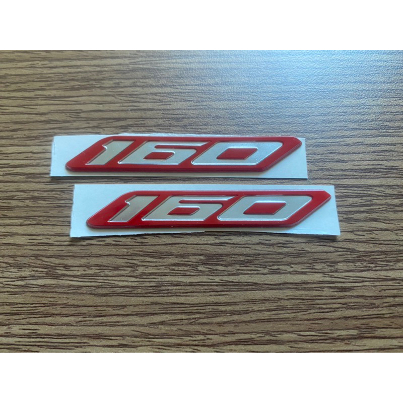 Tem chữ nổi số 160 màu đỏ_Decal