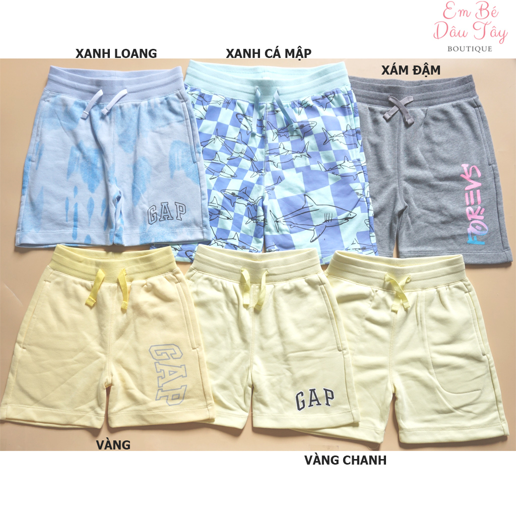 Quần short da cá bé trai 15-54kg. Quần đùi bé trai thun da cá