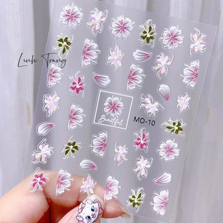 Sticker LỤA sticker 5D dán móng tay nail cao cấp