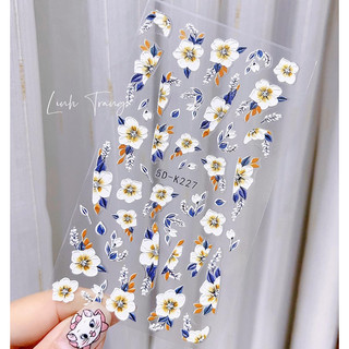 Sticker LỤA sticker 5D dán móng tay nail cao cấp
