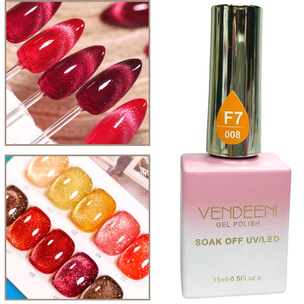 Set Sơn Mắt Mèo 10 Màu VEDEENI Siêu Sáng - Tặng Kèm Bảng Màu Sơn Sẵn