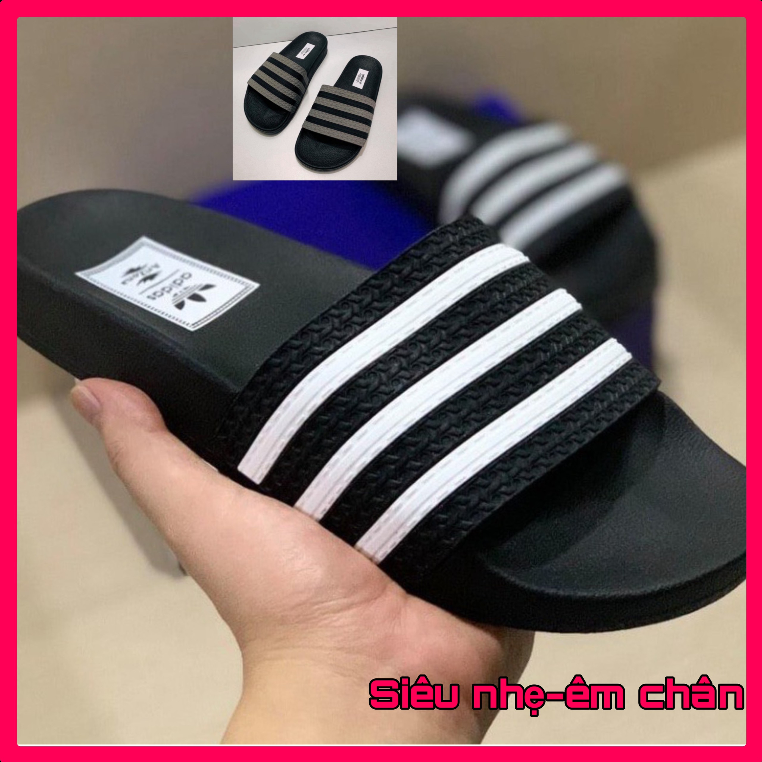 Dép 3 sọc quai ngang nam nữ hot hít đủ size