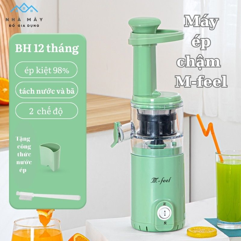 Máy ép chậm máy ép trái cây rau củ, ép kiệt nước, máy ép gia đình thông minh đa năng bảo hành 12 tháng
