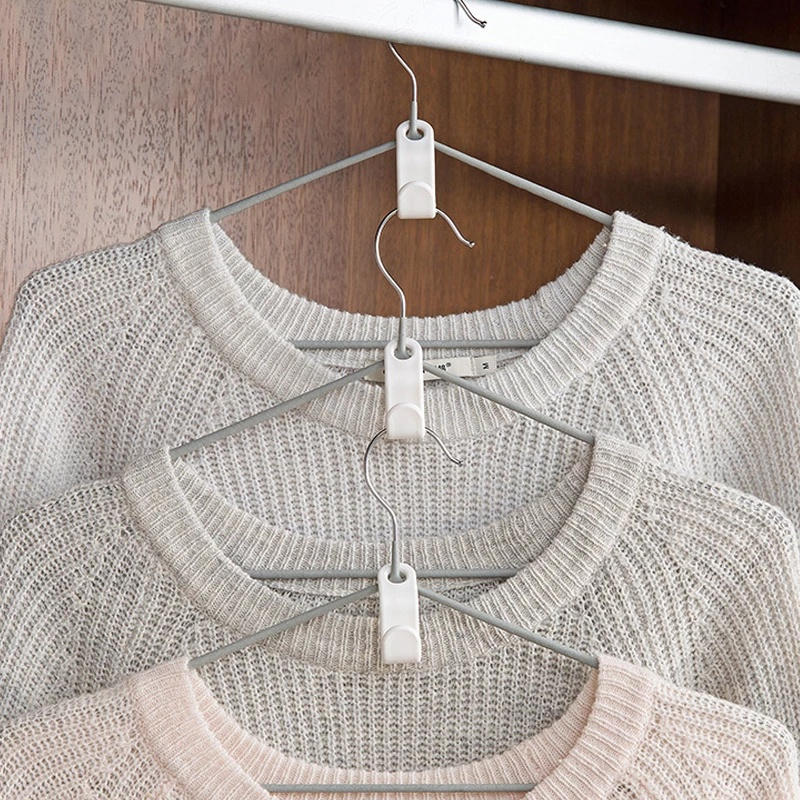 Đầu nối móc treo quần áo bằng nhựa đa năng tiết kiệm không gian tiện lợi