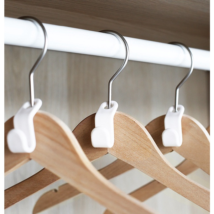 Đầu nối móc treo quần áo bằng nhựa đa năng tiết kiệm không gian tiện lợi