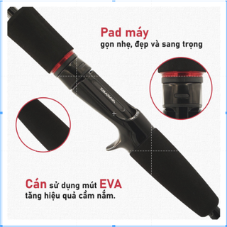 Cần câu lure máy ngang daiwa tornado - đồ câu cá lóc , cần câu cá mồi câu cá 602mb 602mhb 662mb 702ms