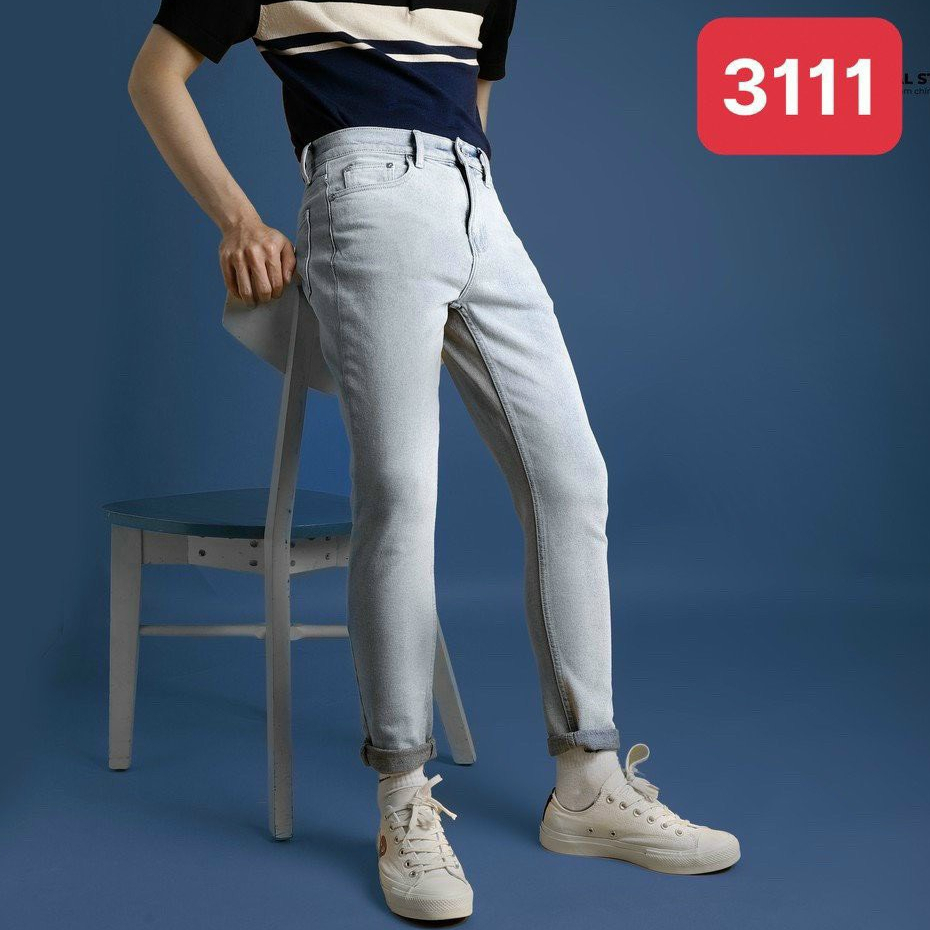 Quần jean nam trơn màu hot ms3111