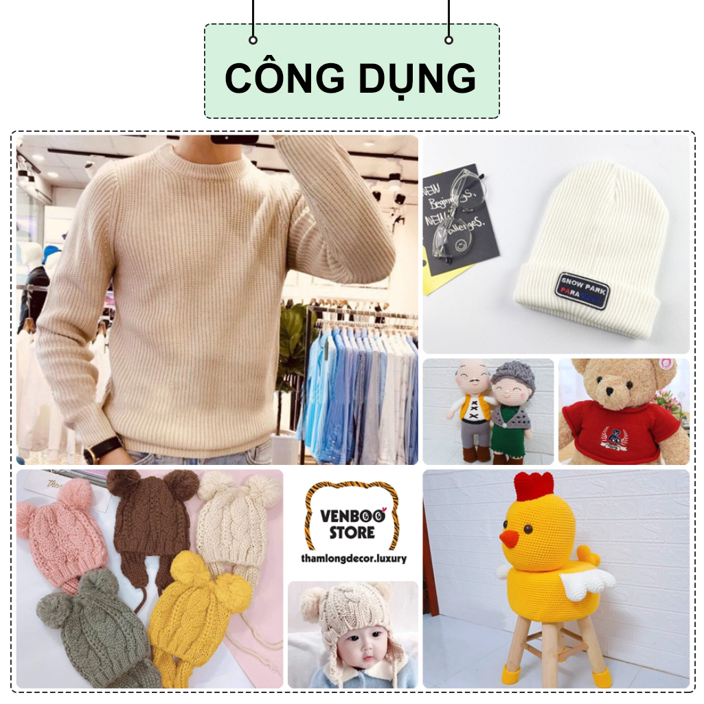 [FREESHIP] VẢI LEN may áo len áo khoác len nón len túi len đồ len handmade đan len móc len móc khóa len thú len | 1020