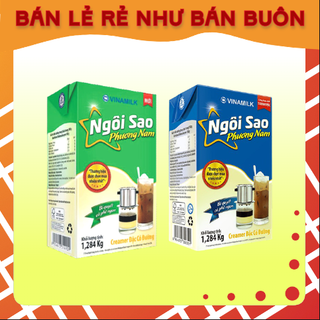 Sữa kem đặc Ngôi Sao Phương Nam xanh dương, xanh lá hộp 1,284KG
