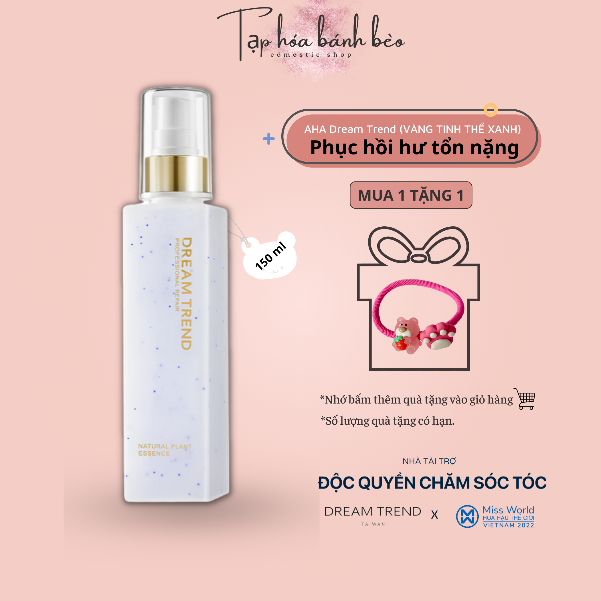 Tinh chất dưỡng tóc AHA Dream Trend phục hồi tóc hư tổn nặng 150ml