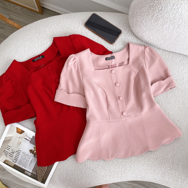 Áo peplum tag vuông
