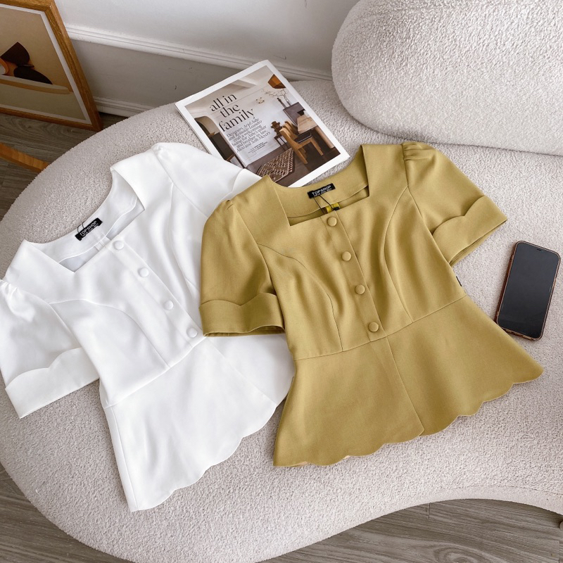 Áo peplum tag vuông