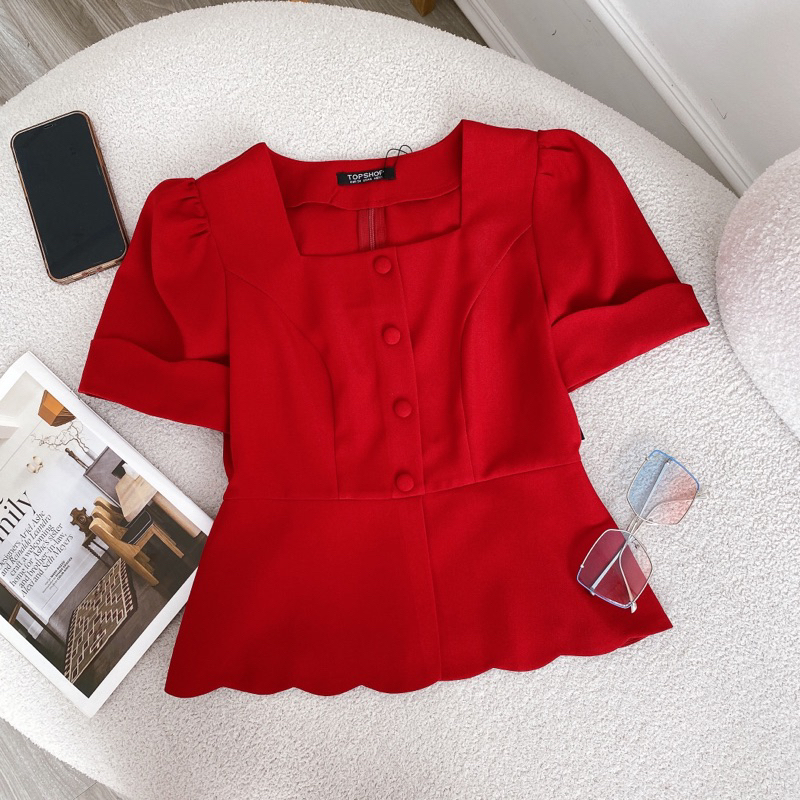 Áo peplum tag vuông
