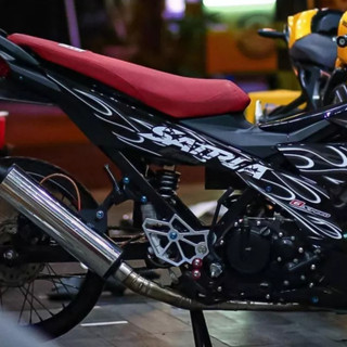 Tem Rời Satria Raider Dán Xe Đen Mẫu Lửa