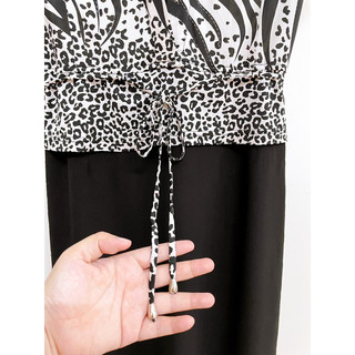 Đầm Thun Phối Kiểu, Có Dây Đai Eo, Freesize, 2hand