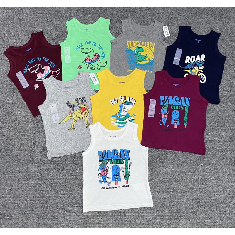 T&DShop Áo Ba Lỗ Bé Trai, Chất Cotton Mềm, Hoạ tiết Đáng Yêu.
