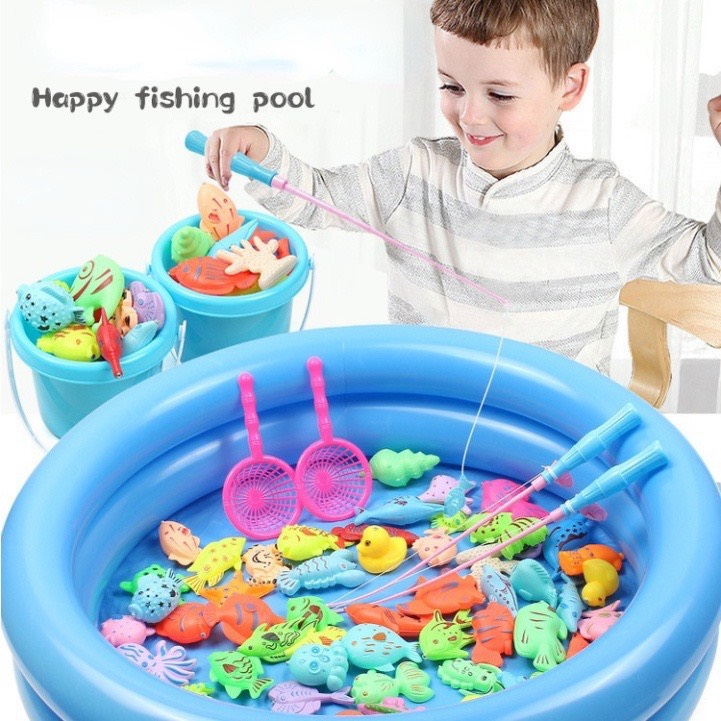 Bộ Đồ Chơi Câu Cá 42 Chi Tiết Cho Bé - Bộ Công Cụ Giải Trí Câu Cá Bằng Nam Châm Cho Bé Nhiều Màu Sắc Đa Dạng Kích Thước