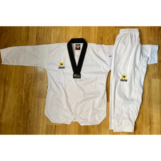 Võ Phục Cao Cấp Taekwondo KWON Vải Kim Cương kèm đai, Cổ Trắng Và Đen  xuất khẩu siêu mềm Mát