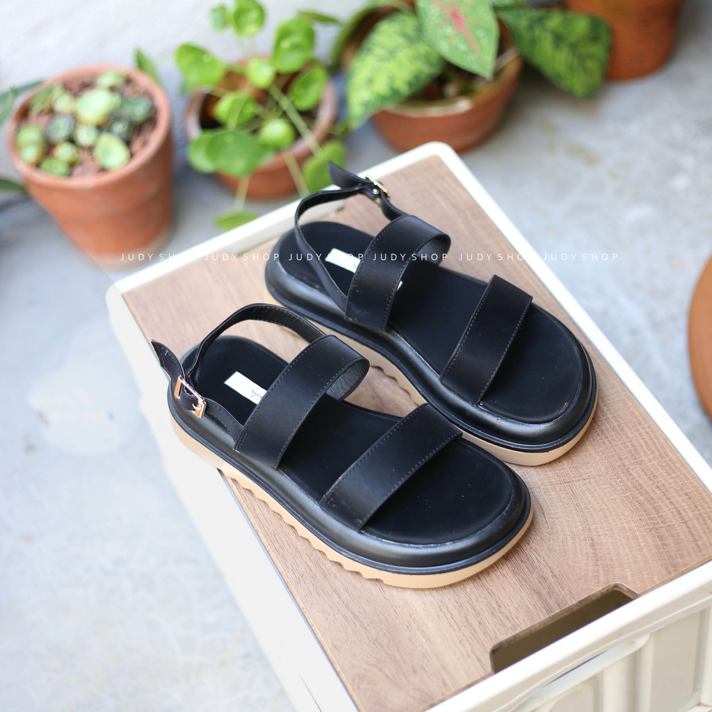 Giày Sandal Bánh Mì RYCIPHIL Quai Ngang Đế Độn Êm Chân Cao 4p VNXK