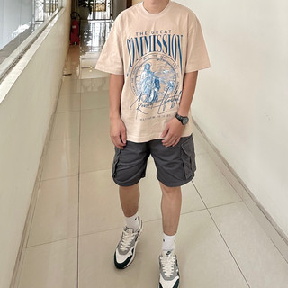 [ Xã Kho ] Quần short Cargo Khaki Beige