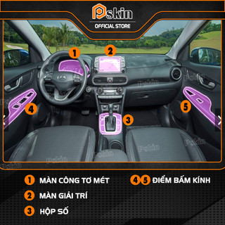 Dán PPF nội thất ô tô Hyundai Kona chống xước, che mờ vết xước.