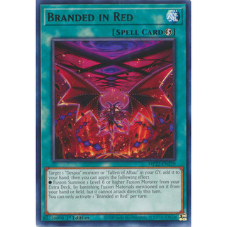 [ Dưa Hấu Yugioh ] Lá bài thẻ bài Branded in Red - Rare - Tặng bọc bài nhựa bảo quản