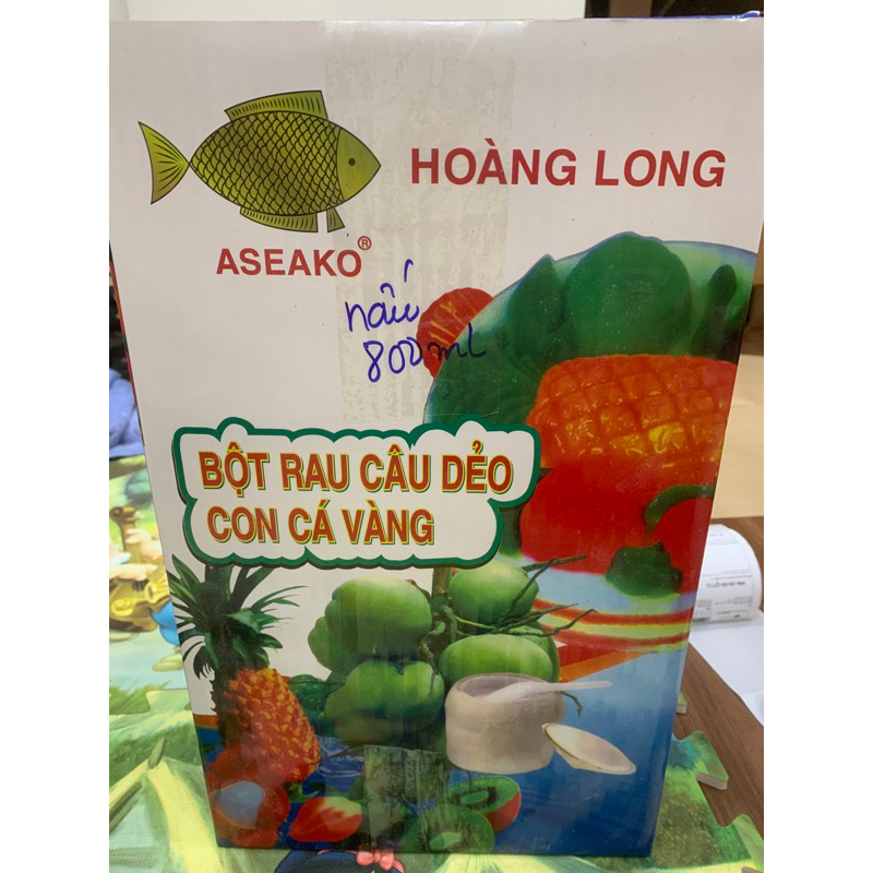 Sỉ 1 thùng Bột rau câu con cá dẻo vàng
