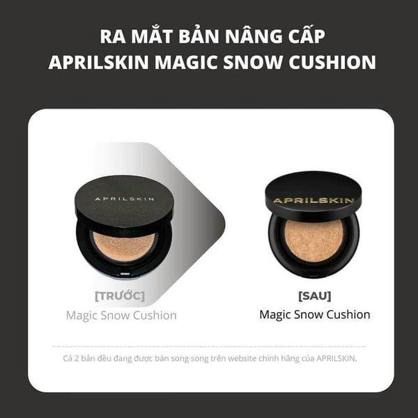 [Mẫu Mới 2022] Phấn Nước Mỏng Nhẹ April Skin Black Magic Snow Cushion 15g